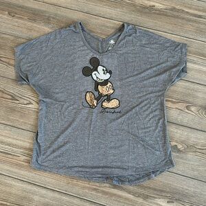 Mickey Mouse Disneyland sequin shirt M